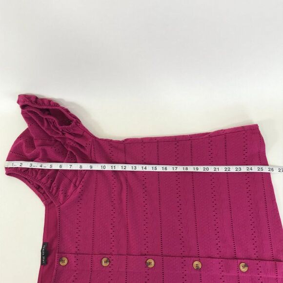 Lane Bryant Square Neck Button Front Top Womens Plus Size 18/20 Festival Fuchsia - Picture 7 of 12